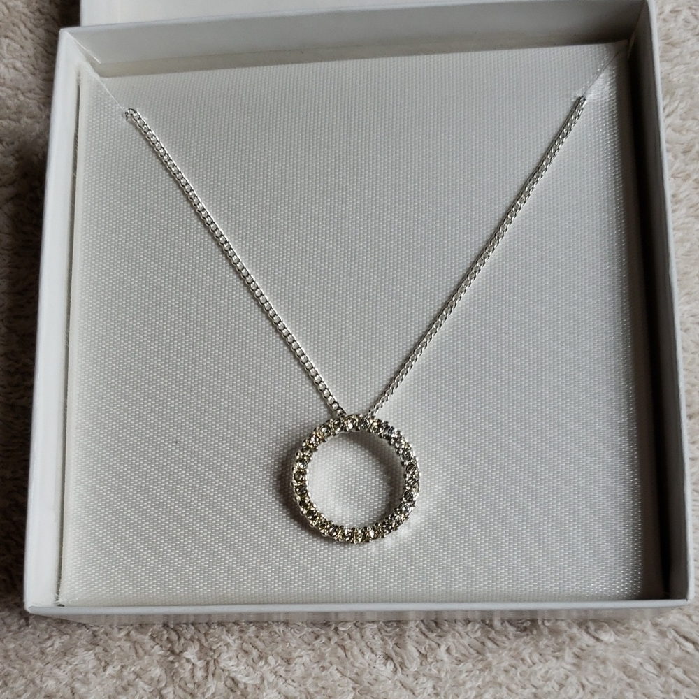 Peter Nygard Silver and Gold Circle Pendant Necklace